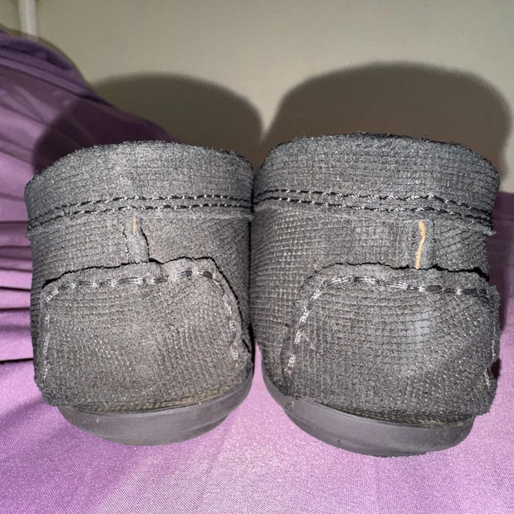 Atlanta Mocassin Black Nubuck Driving Loafers men's EU 39 US 6 women 8-8.5